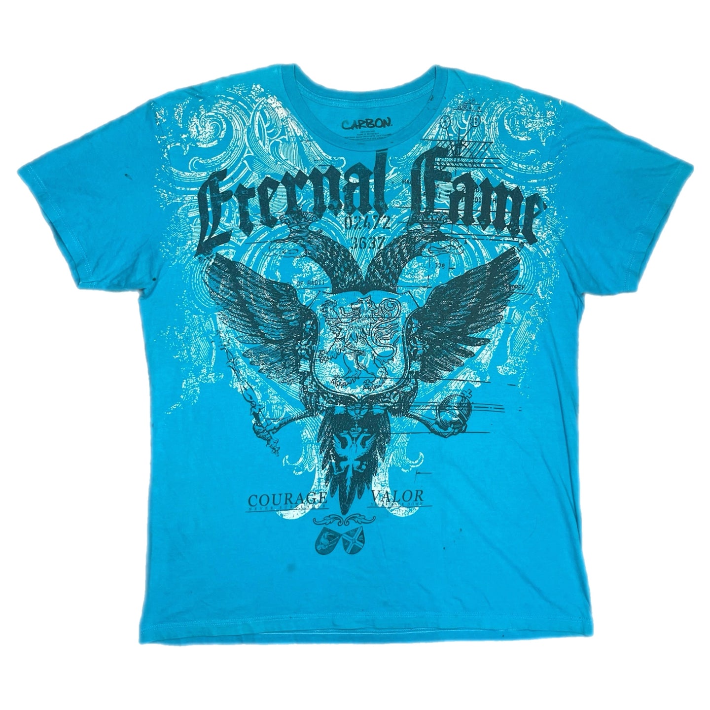 Carbon Eternal Fame Gothic Y2K Jesse Pinkman Style Blue Top, Size XL