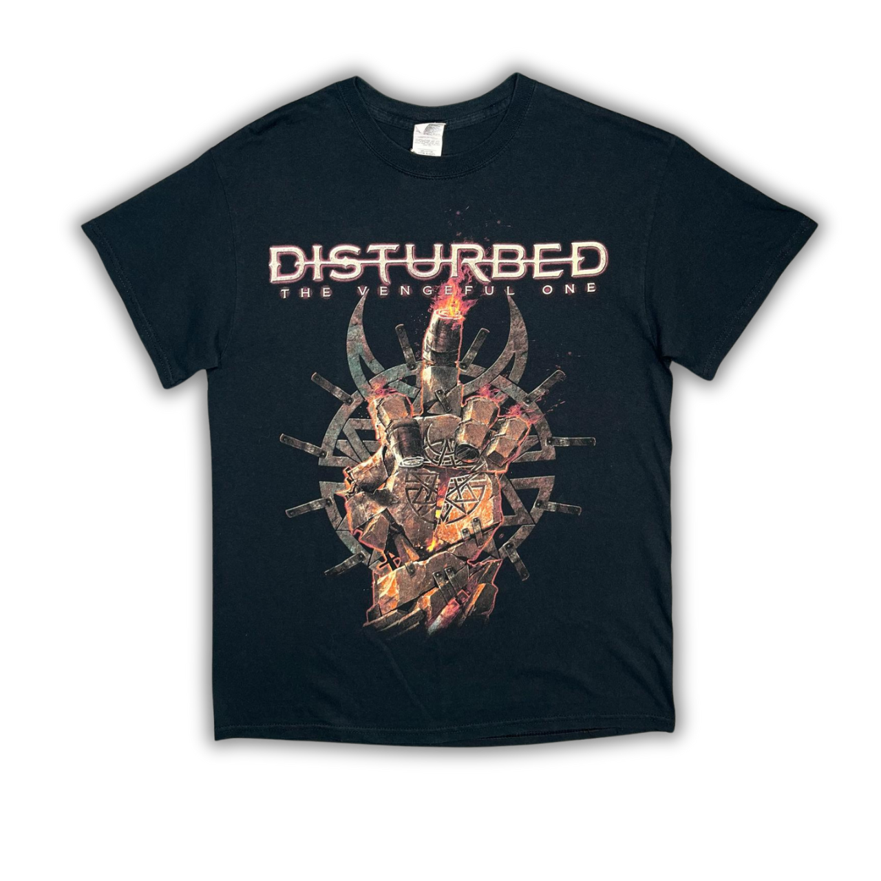 Disturbed Black 2017 World Tour Heavy Metal Band Top, Size Medium
