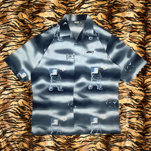 Load image into Gallery viewer, Southpole Graffiti Blue Cartoon Y2K 2000s Vintage Button Shirt, Size XL
