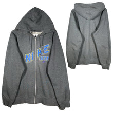 Load image into Gallery viewer, Y2K Nike Grey Zip Hoodie XL , Retro Logo, Y2K Sportswear Street Style

