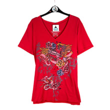 Load image into Gallery viewer, Mishcha MXM Red Graphic Angel Heart Wings Tee Oversized Fit
