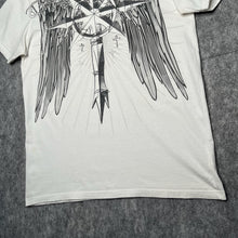 Load image into Gallery viewer, Takedown Gothic Angel Wing Y2K Grunge White Compass Top, Size Medium
