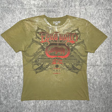 Load image into Gallery viewer, Ecko Unltd MMA Elite Khaki Gothic Grunge Red Y2K 2000s Top, Size 2XL
