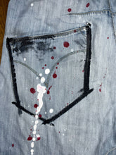 Load image into Gallery viewer, One Of A Kind Paint Splattered Punk Levis Engineered Jeans, Waist 34
