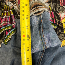 Load image into Gallery viewer, Christian Audigier Embroidered Skull Y2K 2000s Vintage Jeans, Waist 34
