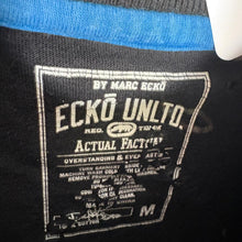 Load image into Gallery viewer, Ecko Unltd Gothic Skull Studded Black Blue Grunge Top, Size M
