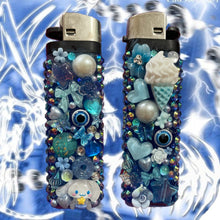 Load image into Gallery viewer, Y2K Blue Frutiger Aero Blue Evil Eye Mcbling Custom Lighter
