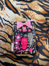 Load image into Gallery viewer, 90s Style Pink Mcbling Y2K Star Skull Junk Cigarette Box / Trinket Box
