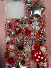 Load image into Gallery viewer, Iphone 12 Pro Max Custom Vegas Y2K Red Silver Downtown Junk Case
