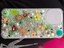 Load image into Gallery viewer, Iphone 15 Pro Max Green Gold Y2K Junk Brat Custom Phone Case
