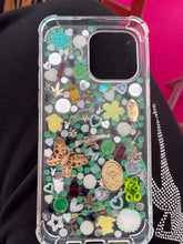 Load image into Gallery viewer, Iphone 15 Pro Max Green Gold Y2K Junk Brat Custom Phone Case
