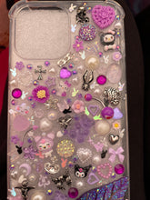 Load image into Gallery viewer, Iphone 15 Pro Max Purple Silver Kuromi Custom Junk Lighter
