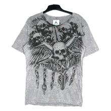Load image into Gallery viewer, Hybrid Grey Skull Gothic Chain Y2K Grunge Top, Size Large

