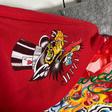 Load image into Gallery viewer, Ed Hardy by Christian Audigier Tattooo Embroidered Full Zip Fur Japan Hoodie
