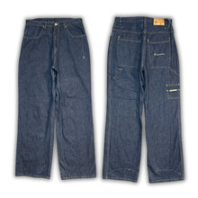 Load image into Gallery viewer, Rocawear 2000s Dark Wash Embroidered Logo Carpenter Jeans, Waist 36
