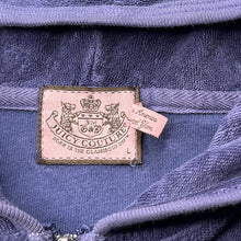 Load image into Gallery viewer, Juicy Couture Navy Velour Y2K Mcbling 2000s Hoodie, Size Large
