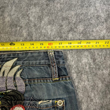 Load image into Gallery viewer, Christian Audigier Embroidered Skull Y2K 2000s Vintage Jeans, Waist 34
