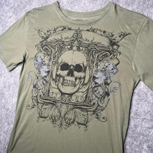 Load image into Gallery viewer, MMA Elite Khaki Gothic Skull Grunge 2000s Top, Size Medium
