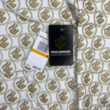 Load image into Gallery viewer, Rocawear Y2K Vintage White and Gold Mcbling Hoodie, Size Small
