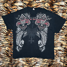 Load image into Gallery viewer, Salvation Black Red Gothic 2000s Fleur De Lis Grunge Top, Size XL
