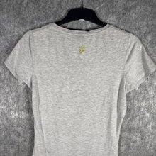 Load image into Gallery viewer, Y2K Rocawear Rhinestone Wing Crown Tee Grey Baby T-Shirt, Size M
