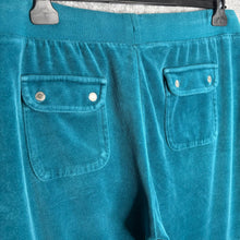 Load image into Gallery viewer, Juicy Couture Blue Y2K Diamante Crown Tracksuit Bottoms, Waist
