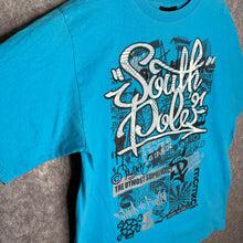 Load image into Gallery viewer, Southpole Blue Y2K Graffiti Streetwear Spellout Top, Size XL

