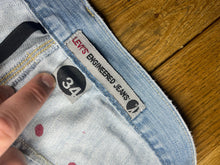 Load image into Gallery viewer, One Of A Kind Paint Splattered Punk Levis Engineered Jeans, Waist 34
