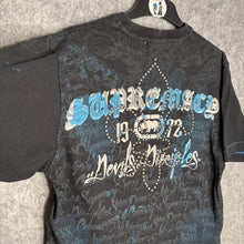 Load image into Gallery viewer, Ecko Unltd Gothic Skull Studded Black Blue Grunge Top, Size M
