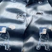 Load image into Gallery viewer, Southpole Graffiti Blue Cartoon Y2K 2000s Vintage Button Shirt, Size XL
