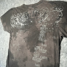 Load image into Gallery viewer, Third Rail Fleur De Lis Goth Tribal Y2K Grunge Grey Brown Vintage Top, Size 2XL
