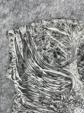 Load image into Gallery viewer, Y2K Fair Oaks Mcbling Grey Rhinestone Heart Gothic Cross, Size Small
