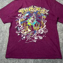 Load image into Gallery viewer, Southpole Purple Graffiti Y2K Hiphop 2000s Streetwear Top, Size Large
