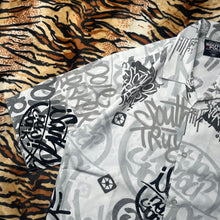 Load image into Gallery viewer, Southpole Y2K Graffiti Hiphop Grey Streetwear 2000s Button Shirt, Size M
