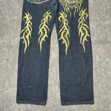 Load image into Gallery viewer, Tribal Spider RMC Red Monkey Company Japanese Embroidered Vintage Jeans, W36
