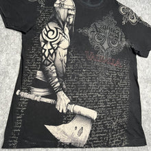 Load image into Gallery viewer, Xzavier Valhalla Gothic Grunge Warrior Y2K Black Tribal Top, Size M
