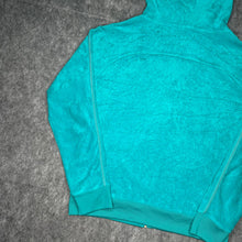 Load image into Gallery viewer, Juicy Couture Turquoise Blue Velour Y2K 2000s Hoodie, Size Large
