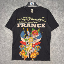 Load image into Gallery viewer, Ed Hardy France Mutli Y2K Grunge Skull Tattoo Style Top, Size Large
