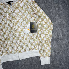 Load image into Gallery viewer, Rocawear Y2K Vintage White and Gold Mcbling Hoodie, Size Small
