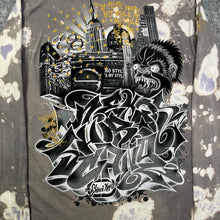 Load image into Gallery viewer, Shiroi Neko Y2K Tattoo Graffiti 2000s Brown Multi Long Sleeved Top, Size XL
