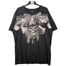 Load image into Gallery viewer, Affliction Blasko Pirate Skull Graphic T-Shirt Black 2XL USA Made
