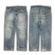 Load image into Gallery viewer, Quicksilver Cargo Flap Pocket Distressed Straight Leg Jeans, Waist 36
