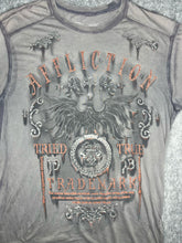 Load image into Gallery viewer, Affliction Grey Orange Gothic Grunge 2000s Top, Size XL
