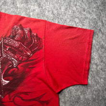 Load image into Gallery viewer, Tapout Red Y2K Gothic Grunge Cyber Tribal 2000s Top, Size XL
