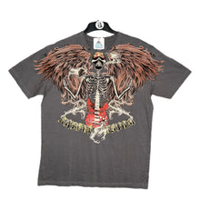 Load image into Gallery viewer, Artful Custom Skeleton Grey Angel Wing Gothic Grunge Top, Size XL
