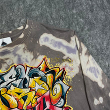 Load image into Gallery viewer, Shiroi Neko Y2K Tattoo Graffiti 2000s Brown Multi Long Sleeved Top, Size XL
