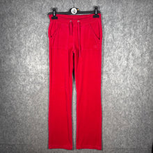 Load image into Gallery viewer, Juicy Couture Red Velour Joggers Petite Small Y2K Low Rise Tracksuit Pants
