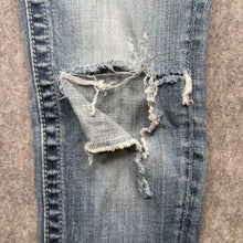 Load image into Gallery viewer, Miss Me Embroidered Big Stitch Diamante Logo Distressed Skinny Jeans, Waist 23
