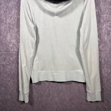 Load image into Gallery viewer, Juicy Couture Mint Velour Hoodie Reworked Fur Hood Y2K Large
