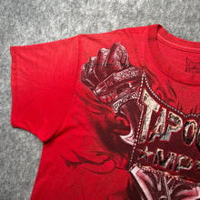 Load image into Gallery viewer, Tapout Red Y2K Gothic Grunge Cyber Tribal 2000s Top, Size XL
